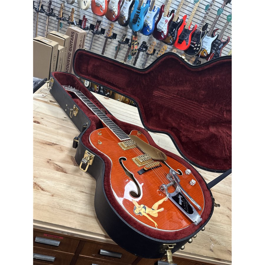 Gretsch 6120 SSU Brian Setzer  , 2002  , Serie nr  027120-2183  , Vintage Orange , Mint Condition , Hard Case