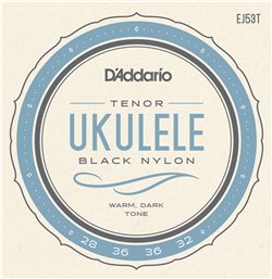 Strängset Ukulele Tenor Hawaiian Black Nylon